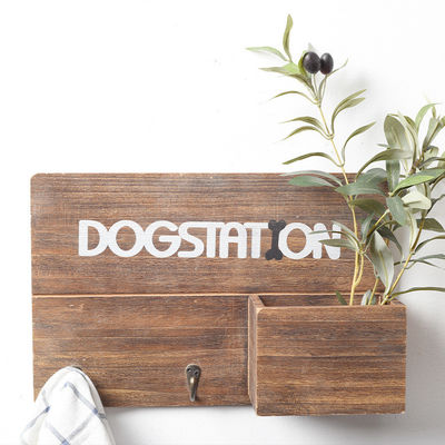 Decorazione moderna in nero Cubo quadrato in legno Mensola galleggiante con logo personalizzato
