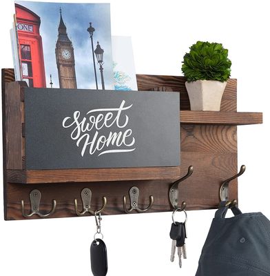 Decorazione moderna in nero Cubo quadrato in legno Mensola galleggiante con logo personalizzato