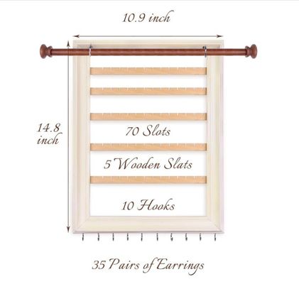 Display per gioielli a parete con braccialetto