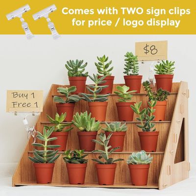 Moderno portacandeli in legno per la mostra di tazze di vetro Cupcake e caramelle