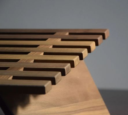 Stand per computer portatili in legno di noce Logo personalizzato Riser e supporto per computer portatili in legno artigianali