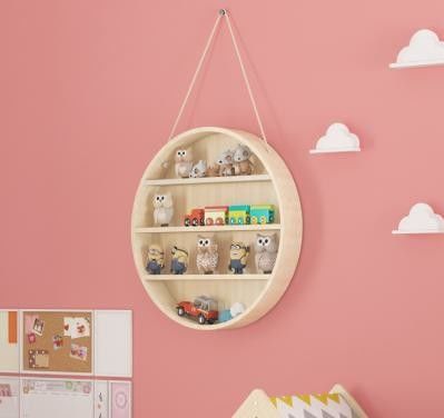 2 livelli di ripiani di legno rustico montati su pareti galleggianti per mobili domestici in ottone moderno