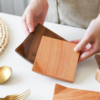10X0.9cm Sublimazione Custom Coasters per bere Round Bambù Legno Coaster Matte Pads
