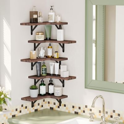 Scaffalature per il bagno, scaffalatura a parete con apparecchiature da cucina