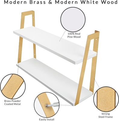 Arredamento per la casa 2 piani ripiani galleggianti rustici moderni con disegno di montaggio a parete