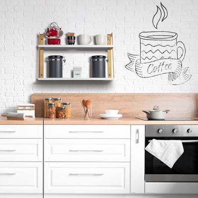 Arredamento per la casa 2 piani ripiani galleggianti rustici moderni con disegno di montaggio a parete