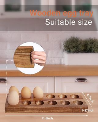 Cassa di uova in legno massello vassoio in legno per uova Disegni personalizzati e marchio personalizzato