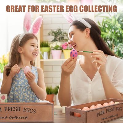 Cassa rustica di uova in legno per 12 uova fresche