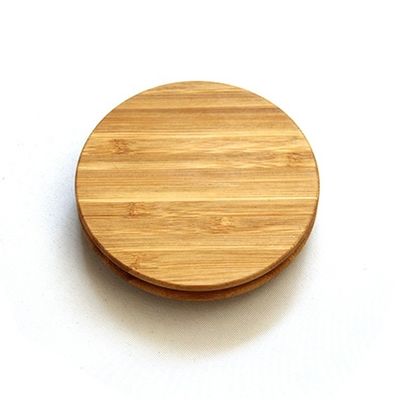 Capo in legno di bambù a forma rotonda personalizzato per portacandele in vetro