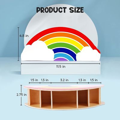 Caddy in legno di bambù stampato su tela di seta per l'organizzazione del telefono e dell'approvvigionamento in legno massello