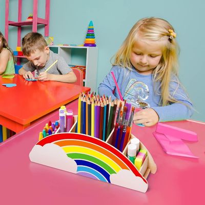 Caddy in legno di bambù stampato su tela di seta per l'organizzazione del telefono e dell'approvvigionamento in legno massello