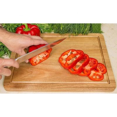 Tavola per il taglio del legno di acciaio di oliva con incisione laser per il taglio e il taglio della carne