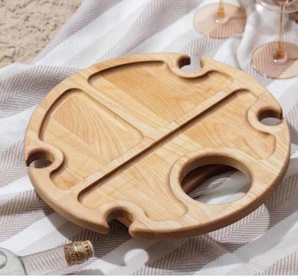 Piatto di servizio pieghevole Tavolo di vino portatile con funzione di risparmio di spazio e logo personalizzato