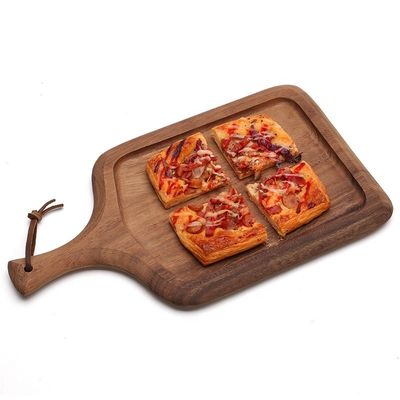 Piattino di pizza in legno rotondo da 13 pollici con design a vento e materiale ecologico