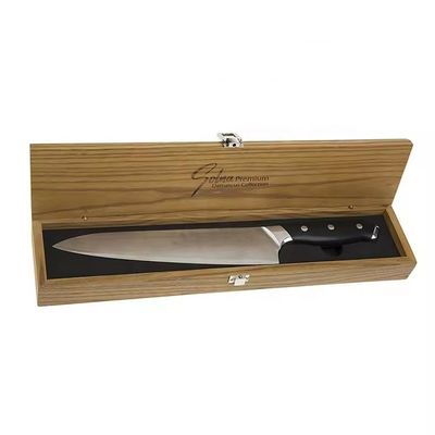 Scatola di coltello in legno fatta a mano con coltello personalizzato rettangolare in legno massello Scatola di bottiglia di vino per cucina