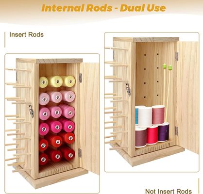 360 gradi di rotazione del tenitore di filo di legno Ideale per lo stoccaggio di bobine fai da te