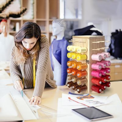 360 gradi di rotazione del tenitore di filo di legno Ideale per lo stoccaggio di bobine fai da te