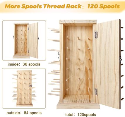 360 gradi di rotazione del tenitore di filo di legno Ideale per lo stoccaggio di bobine fai da te