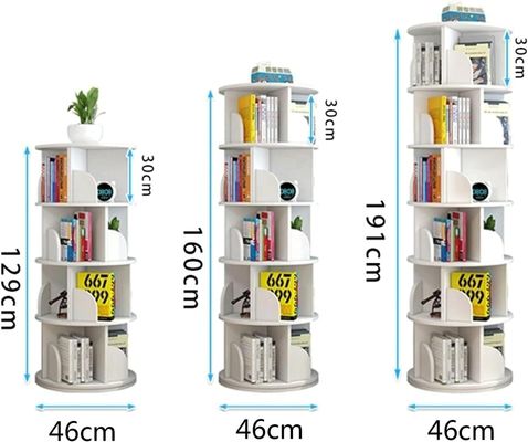 Logo personalizzato colorato 360 gradi libreria rotante per la conservazione dei libri per bambini