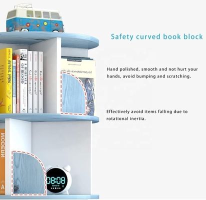 Logo personalizzato colorato 360 gradi libreria rotante per la conservazione dei libri per bambini
