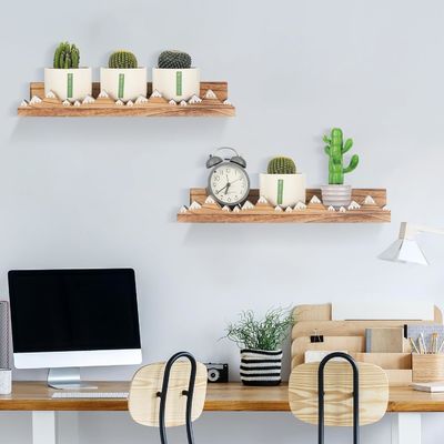 Logo personalizzato muro montato rustico 3 Pcs Snow Mountain ripiani galleggianti per la scuola materna