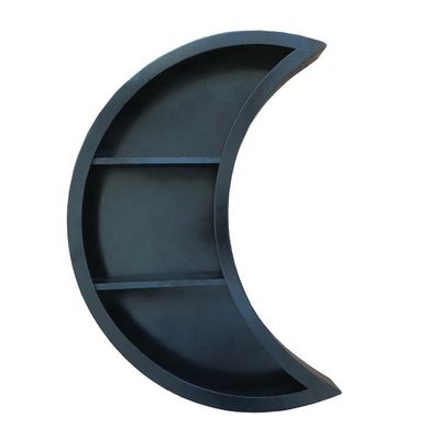 Home Arredamento a muro Luna montata Mensole galleggianti in legno per soggiorno Decorazione camera da letto