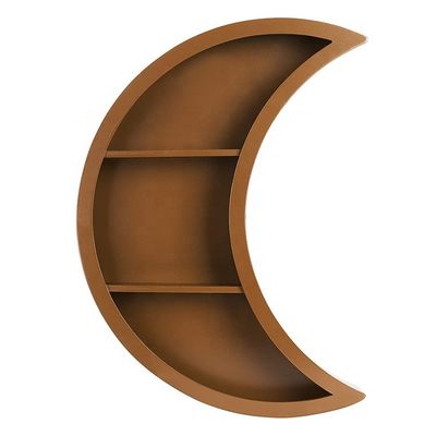 Home Arredamento a muro Luna montata Mensole galleggianti in legno per soggiorno Decorazione camera da letto