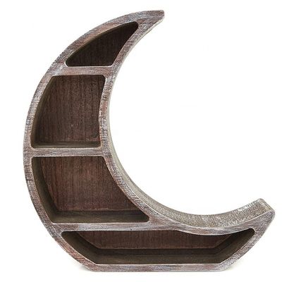 Home Arredamento a muro Luna montata Mensole galleggianti in legno per soggiorno Decorazione camera da letto