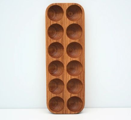 Pratico portauovo in legno a livello singolo per l'organizzazione del bancone