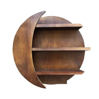 Home Arredamento a muro Luna montata Mensole galleggianti in legno per soggiorno Decorazione camera da letto