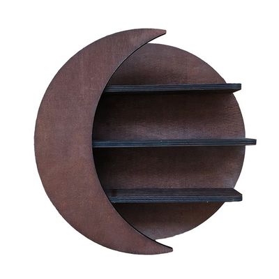 Home Arredamento a muro Luna montata Mensole galleggianti in legno per soggiorno Decorazione camera da letto