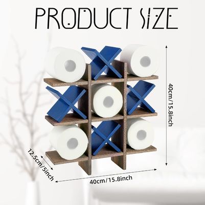 Portatore di rotoli di bagno in legno dietro le porte/sulle pareti