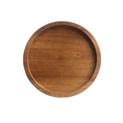 Decorazione di tappetino per tazze di caffè rotondo 10X0.9cm Sottopiani in legno di acacia con stampa avanzata