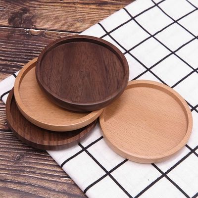 Decorazione di tappetino per tazze di caffè rotondo 10X0.9cm Sottopiani in legno di acacia con stampa avanzata