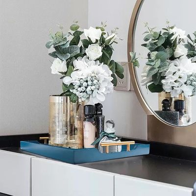 Iniezione vassoio in legno di servizio colore semplice o personalizzato grande vassoio ottomano con 4 sottopiastre