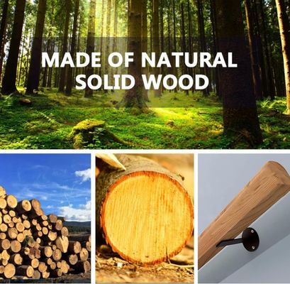 Manubri in legno per interni Stile di design moderno Scala antiscivolo Mural Mounted Grab Bar