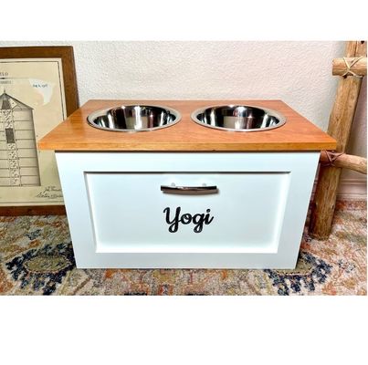 Piccoli animali domestici Animali stazione di alimentazione Età animale domestico 2 scodella alzata mangia cani con cassetto