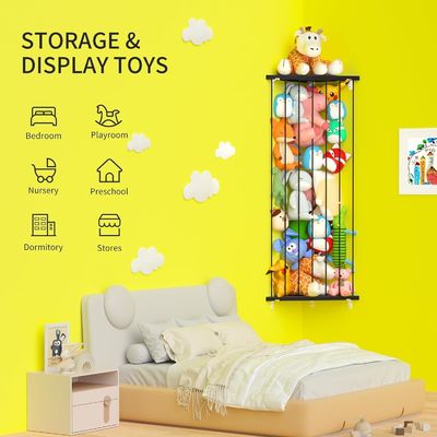 Home Decoration Shelf Angolo personalizzato Animal Storage Stuffed per Nursery Sala giochi Camera da letto