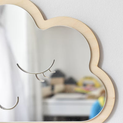 Hotel Casa Decorazione del bagno Camera dei bambini Specchio nuvola di legno Campione gratuito