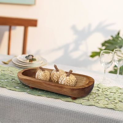 Logo personalizzato Acceptabile SET BOWL Rotondo per le ciotole decorative di casa di campagna rustico marrone