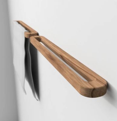 Come richiesta bagno porta asciugamani in legno montato a parete asciugatore lungo appendiabiti display rack
