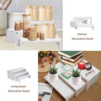 Decorazione e regali Funzionale 3 livelli di legno di ottone Cupcake Dessert Display Riser