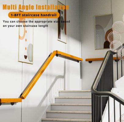 Scalinate interne di sicurezza ringhiera antiscivolo maniglie di pino da 3 piedi su richiesta kit completo