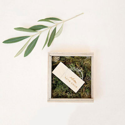 Scatola di lusso semplice Legno Acrilico Naturale Presentazione Legno Cassa di Regalo Aperto Scatola di Stoccaggio Con Capo