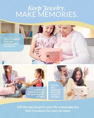 Scatola musicale a vento per ragazze e adolescenti organizzatore gioielli rettangolari