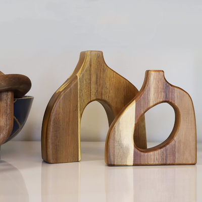 Anniversario Occasione di pianta di legno di pino Stand di fiori a livelli per giardino interno