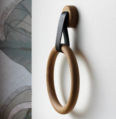 Anello porta asciugamani in legno ecologico per l'arredamento del bagno Portaoggetti a un livello