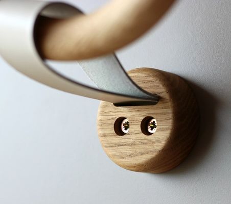 Anello porta asciugamani in legno ecologico per l'arredamento del bagno Portaoggetti a un livello