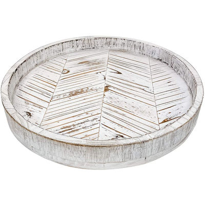 Logo personalizzato accettato Casa Agrituristica Bianco Lazy Susan Tavolo Rotondo Stile Vintage Tavolo girante Organizzatore Armadio