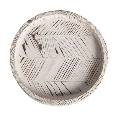 Logo personalizzato accettato Casa Agrituristica Bianco Lazy Susan Tavolo Rotondo Stile Vintage Tavolo girante Organizzatore Armadio
